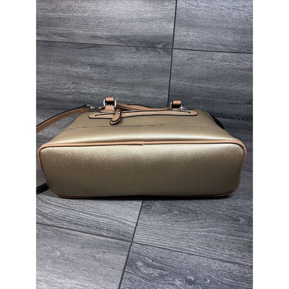 Giani Bernini | Saffiano Dome Satchel (Champagne) - Picture 4 of 6